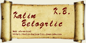Kalin Belogrlić vizit kartica